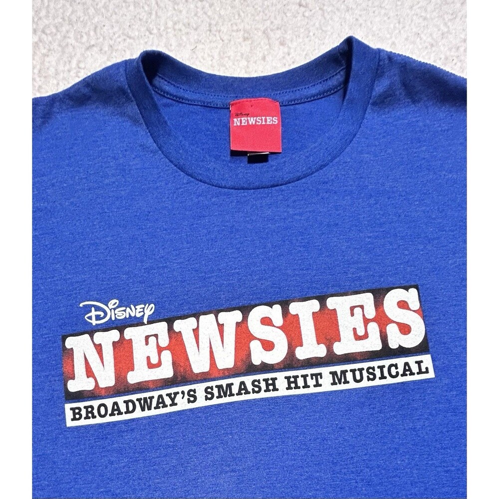 Disney Newsies Broadway Smash Hit Musical Theatre T Shirt Blue Mens Medium M - Picture 6 of 9
